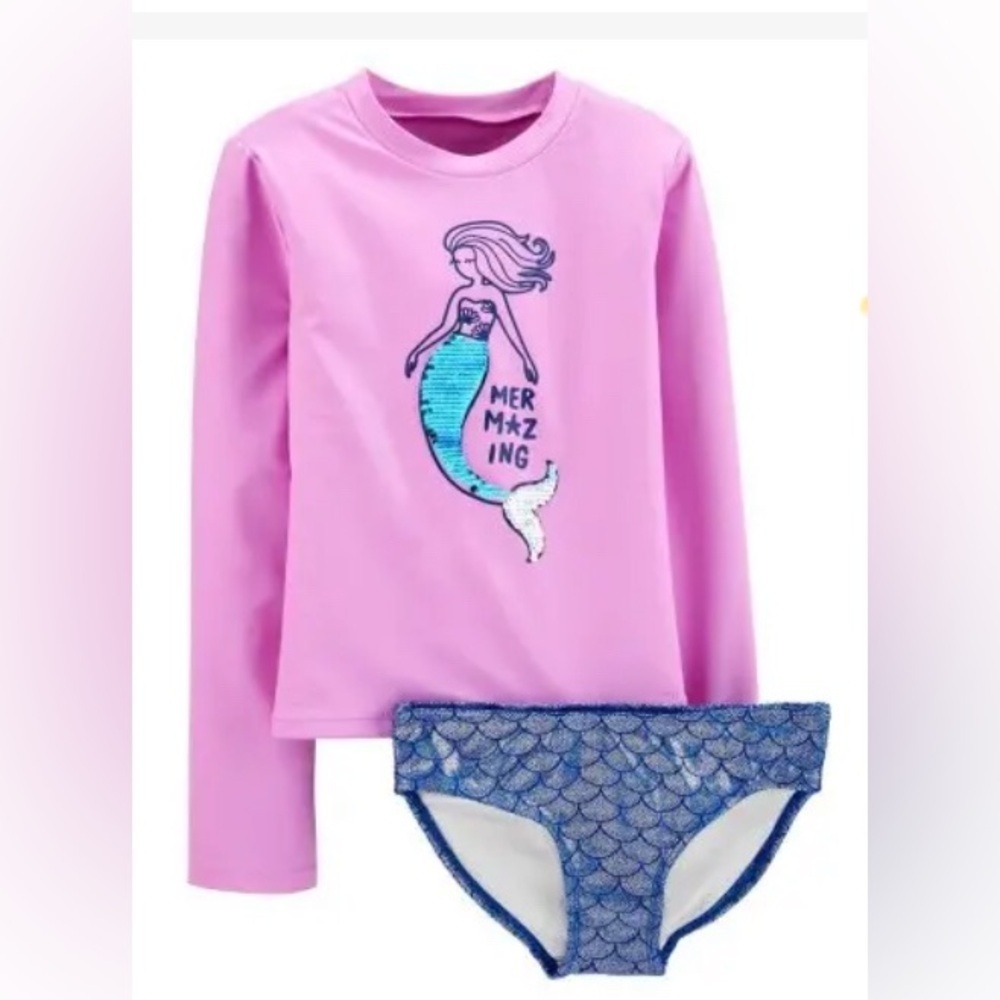 OshKosh Mermaid "Mermazing" Two Piece Swim Suit Size-14